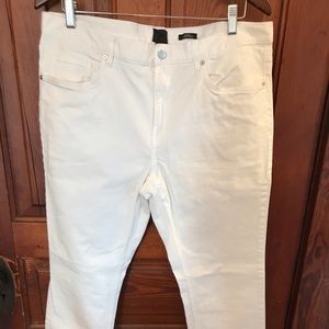 H&M Men’s Slim Fit White Twill Pants Size 36/32